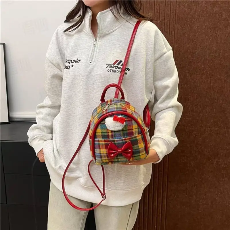 FCTOSSR Woolen Backpack Regular Women's Red-3