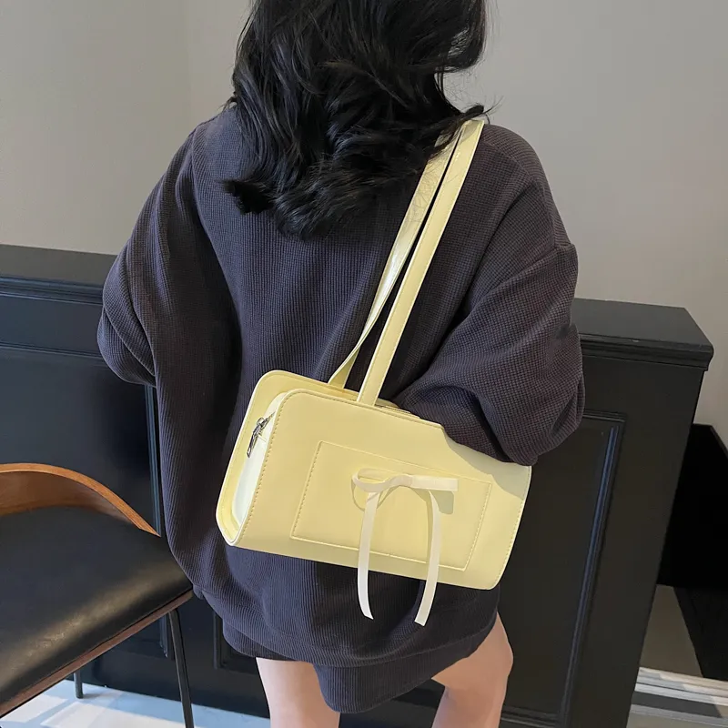 FCTOSSR PU Underarm Shoulder Bag Women's White/Black/Yellow/Blue/Pink-14