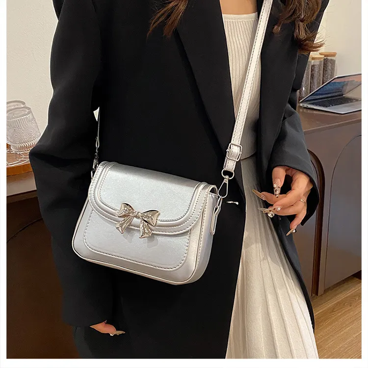 FCTOSSR PU Shoulder Bag, Crossbody Bag Regular Women's White/Silver/Black/Pink-7