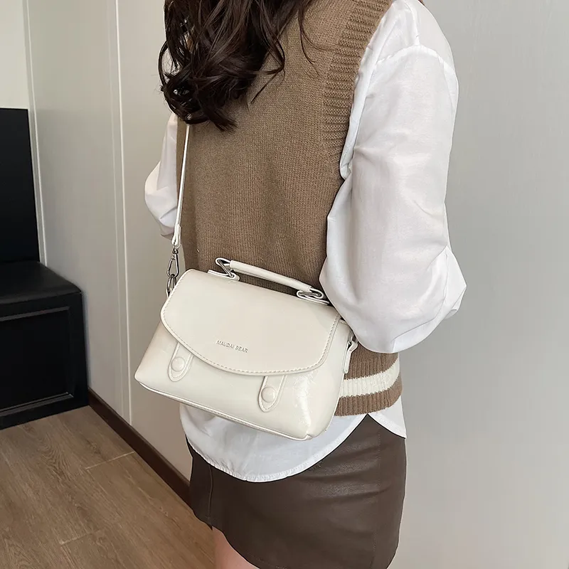 FCTOSSR PU Shoulder Bag Crossbody Bag Regular Women's Ecru Black/Red/Brown-2