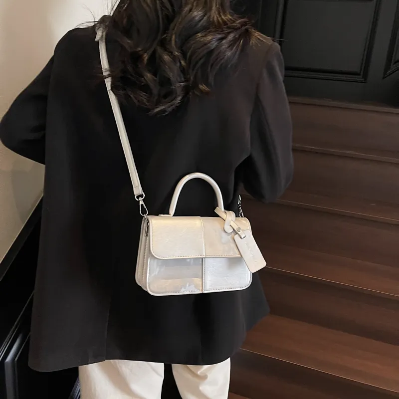 FCTOSSR PU Handbag Women's White/Silver/Black-9