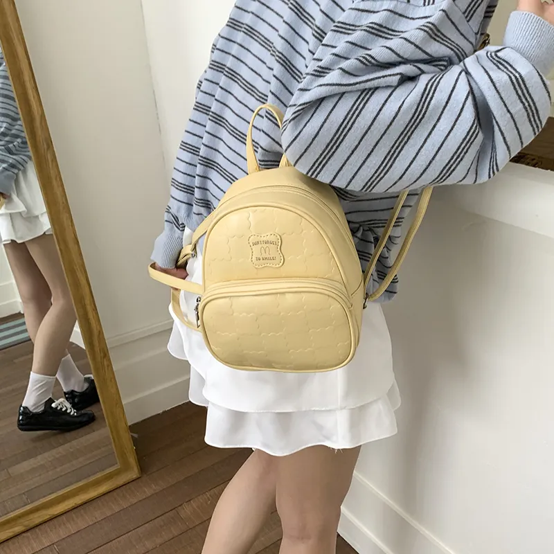 FCTOSSR PU Backpack Women's White/Black/Yellow/Blue/Pink-15