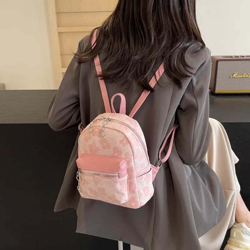 FCTOSSR PU Backpack Women's White/Black/Pink-15