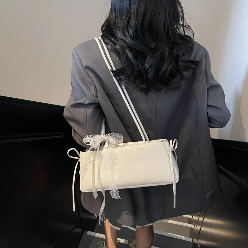 FCTOSSR PU Shoulder Bag Women's White/Silver/Black/Blue/Pink-2