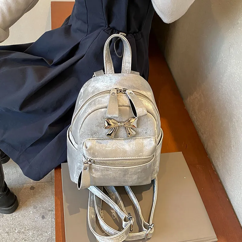 FCTOSSR PU Backpack Women's White/Silver/Black/Pink-7