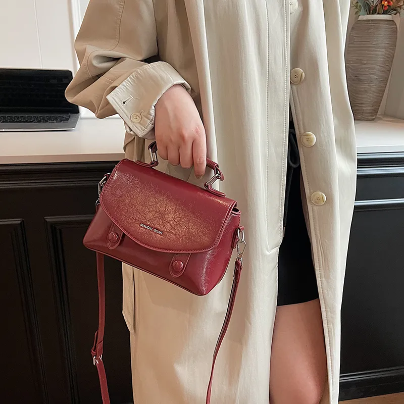 FCTOSSR PU Shoulder Bag Crossbody Bag Regular Women's Ecru Black/Red/Brown-11
