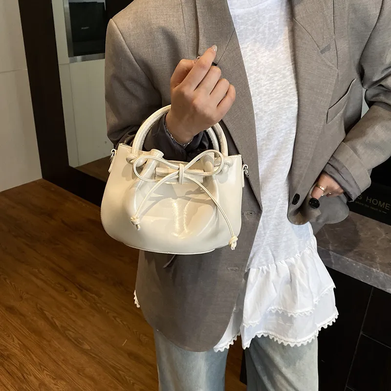 FCTOSSR PU Bucket Bag, Shoulder Bag, Crossbody Bag, Handbag Women's White/Silver/Black/Yellow/Pink-3