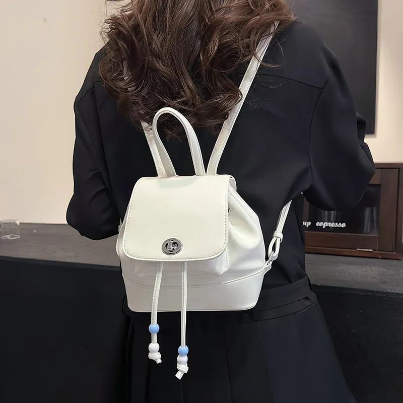 FCTOSSR PU Backpack Women's Ecru/Silver/Blue-3