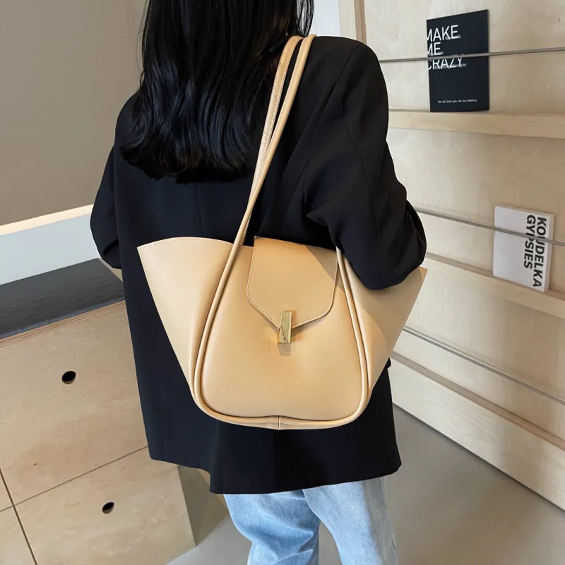 FCTOSSR PU Shoulder Bag Women's White/Black/Khaki/Coffee/Brown-12