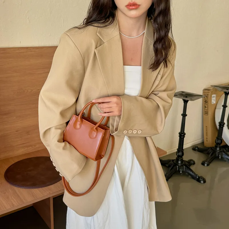 FCTOSSR PU Crossbody Bag Women's White/Black/Khaki/Brown/Coffee-17