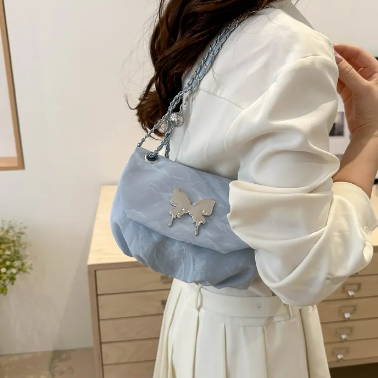 FCTOSSR PU Shoulder Bag Crossbody Bag Small Size Women's White/Silver/Black/Blue-19