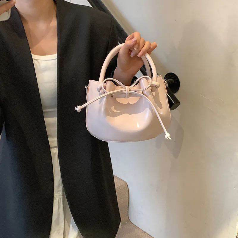 FCTOSSR PU Bucket Bag, Shoulder Bag, Crossbody Bag, Handbag Women's White/Silver/Black/Yellow/Pink-25