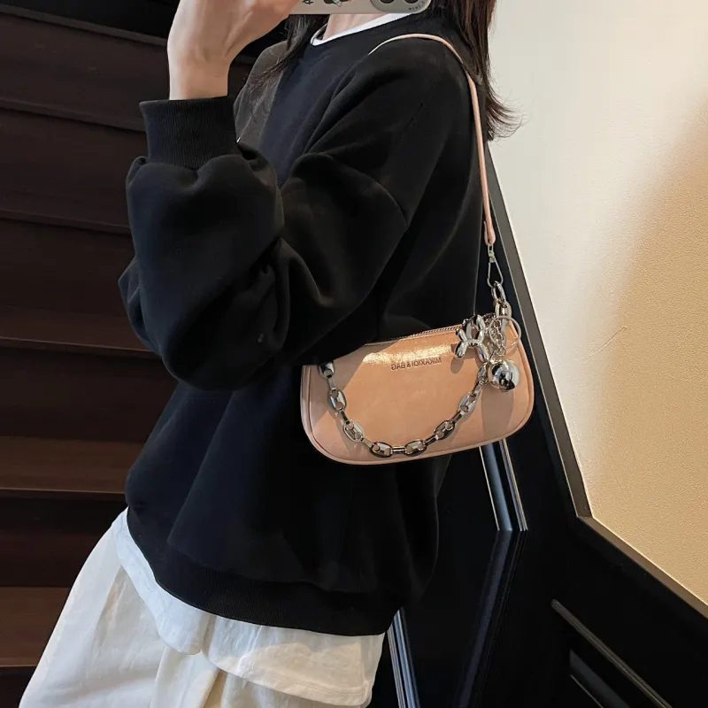 FCTOSSR PU Shoulder Bag Regular Women's White/Gray/Black/Pink/Coffee-16