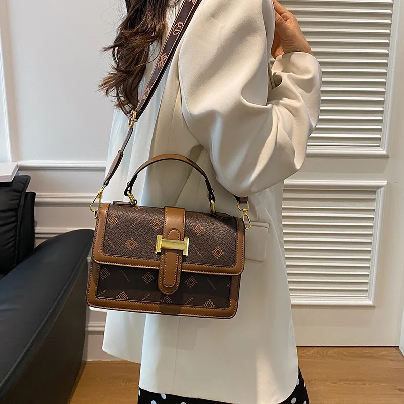 FCTOSSR PU Crossbody Handbag Regular Women's Ecru/Yellow/Brown-14