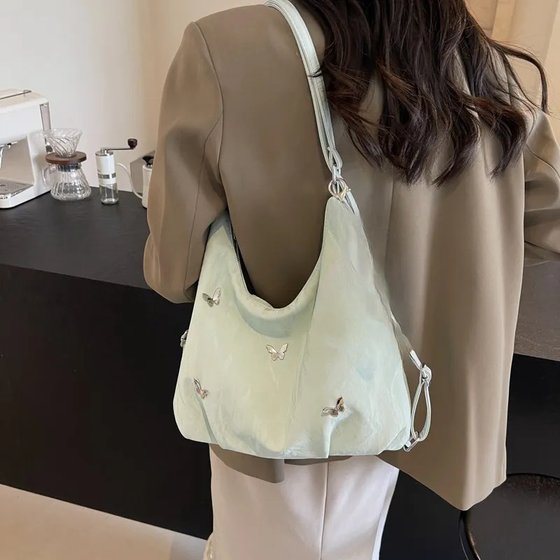 FCTOSSR PU Backpack Shoulder Bag Women's Ecru/Silver/Black/Green/Blue-9