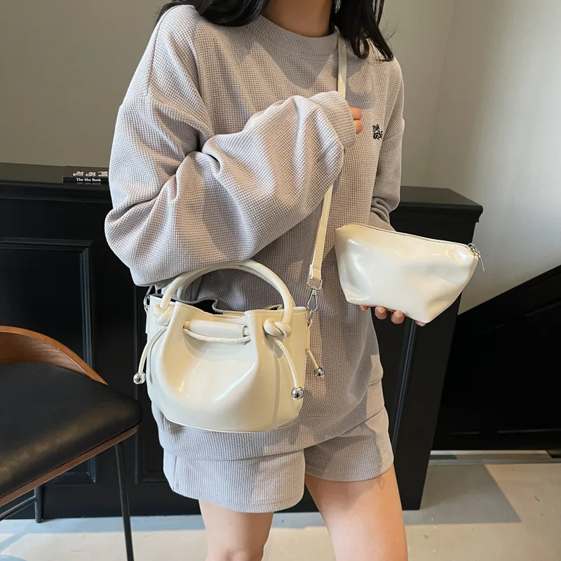 FCTOSSR Pu One Shoulder Handbag Women's White/Silver/Black/Yellow/Blue/Pink-2