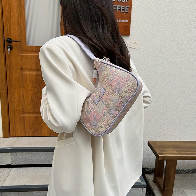 FCTOSSR PU Dumpling Bag Shoulder Bag Regular Women's Blue, Purple, Pink-2