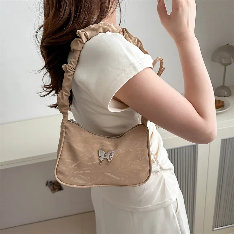 FCTOSSR PU Shoulder Bag Women's White/Silver/Black/Khaki/Brown-28