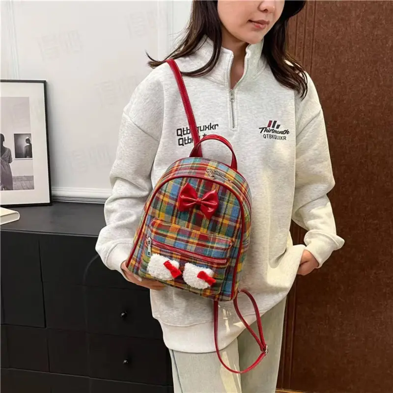 FCTOSSR Woolen Backpack Regular Women's Red-2