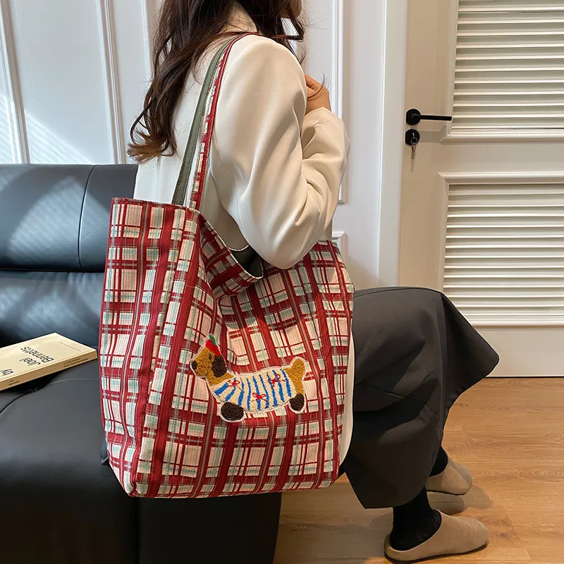 FCTOSSR Composite Cloth Shoulder Bag Women's White/Red/Brown-7