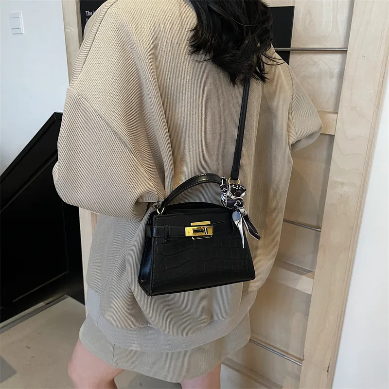 FCTOSSR PU Kelly Bag, Shoulder Bag, Crossbody Bag, Handbag Women's Yellow/Blue/White/Black/Silver-22