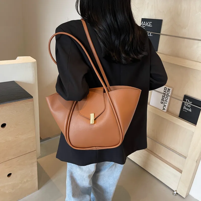 FCTOSSR PU Shoulder Bag Women's White/Black/Khaki/Coffee/Brown-24