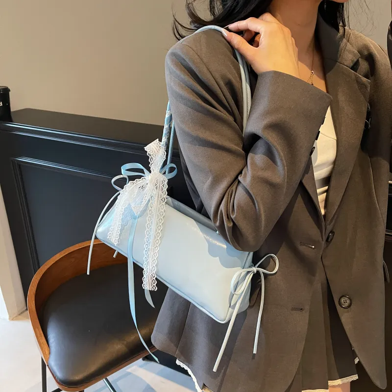 FCTOSSR PU Shoulder Bag Women's White/Silver/Black/Blue/Pink-17