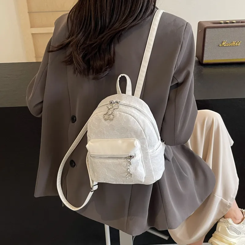 FCTOSSR PU Backpack Women's White/Black/Pink-3