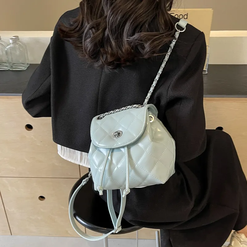 FCTOSSR PU Shoulder Bag Backpack Women's White/Silver/Black/Red-22