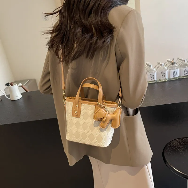 FCTOSSR PU Handbag Regular Women's White/Black/Khaki/Pink-3