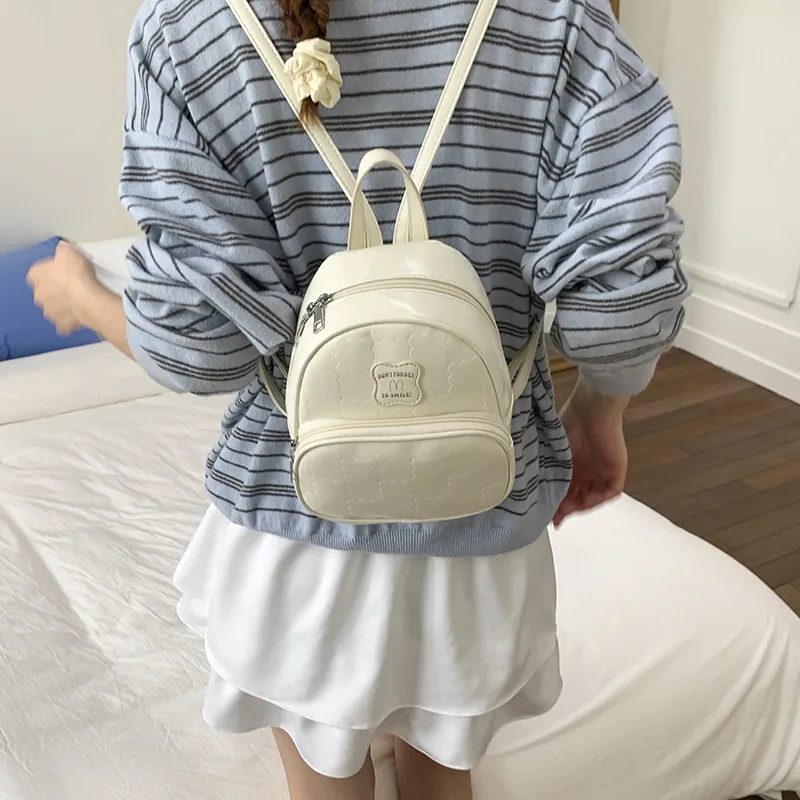 FCTOSSR PU Backpack Women's White/Black/Yellow/Blue/Pink-5