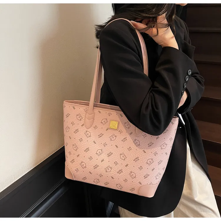 FCTOSSR PU Tote Bag, Shopping Bag, Shoulder Bag Women's White/Black/Pink/Brown-12
