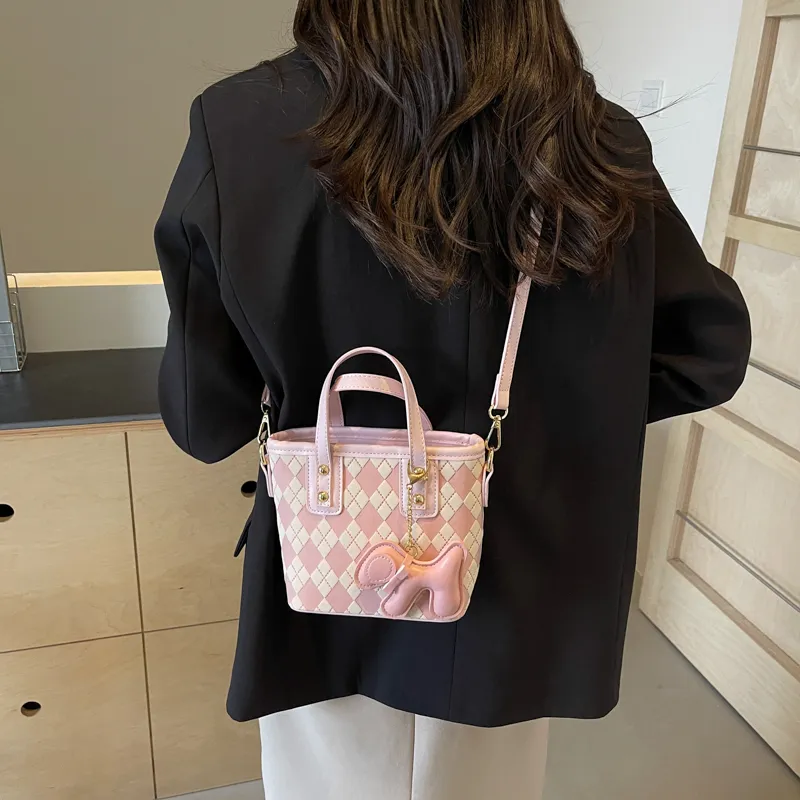 FCTOSSR PU Handbag Regular Women's White/Black/Khaki/Pink-11