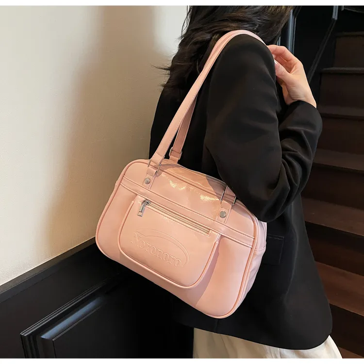 FCTOSSR PU Shoulder Bag Women's White/Black/Yellow/Blue/Pink-25