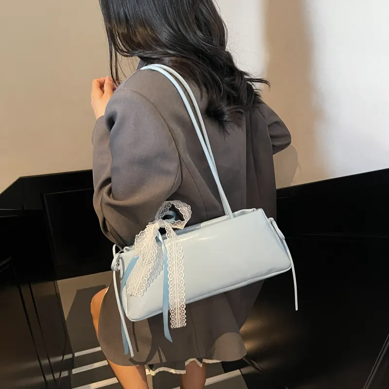 FCTOSSR PU Shoulder Bag Women's White/Silver/Black/Blue/Pink-19
