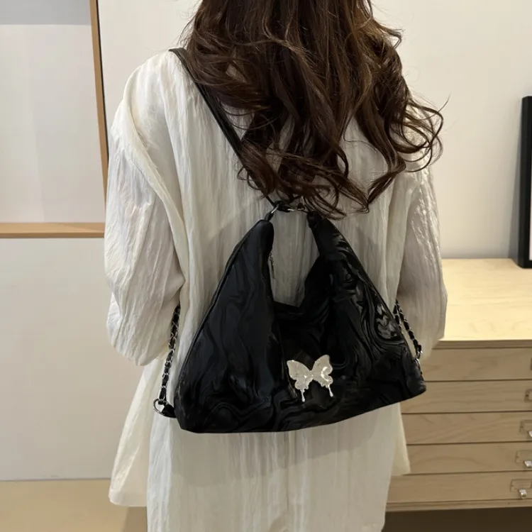 FCTOSSR PU Backpack On The Shoulder Women's White/Silver/Black/Pink-14
