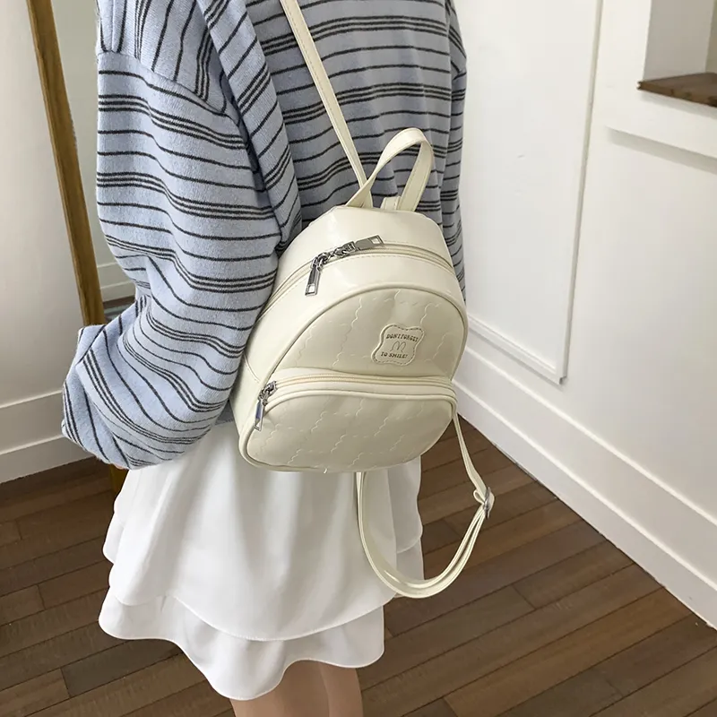 FCTOSSR PU Backpack Women's White/Black/Yellow/Blue/Pink-2