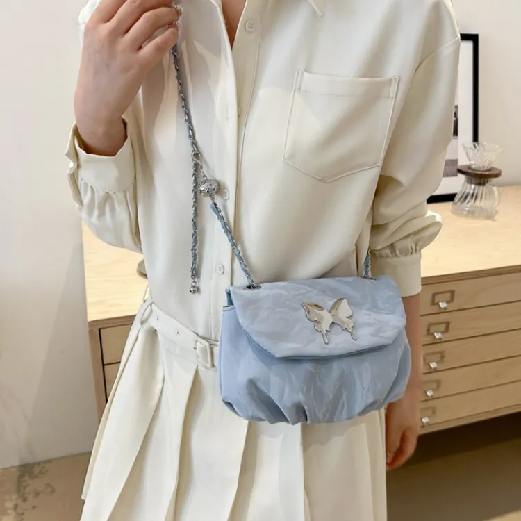 FCTOSSR PU Shoulder Bag Crossbody Bag Small Size Women's White/Silver/Black/Blue-22
