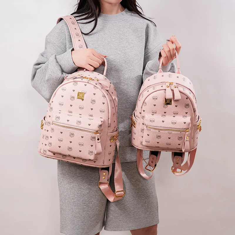 FCTOSSR PU Backpack Women's White/Beige/Pink/Brown-14
