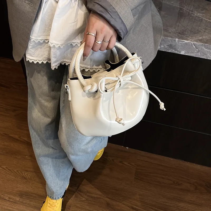 FCTOSSR PU Bucket Bag, Shoulder Bag, Crossbody Bag, Handbag Women's White/Silver/Black/Yellow/Pink-2