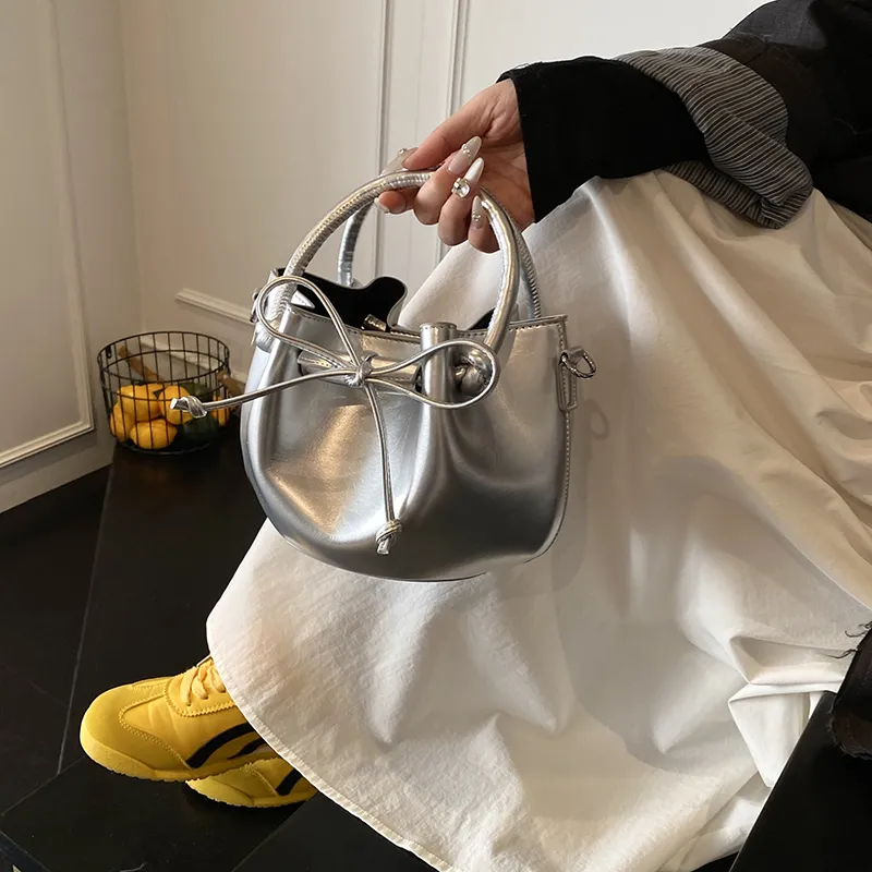 FCTOSSR PU Bucket Bag, Shoulder Bag, Crossbody Bag, Handbag Women's White/Silver/Black/Yellow/Pink-9