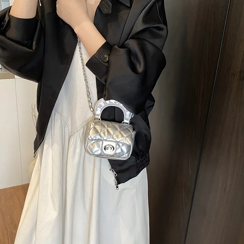 FCTOSSR PU One Shoulder Handbag Women's White/Beige/Black/Pink/Silver-25