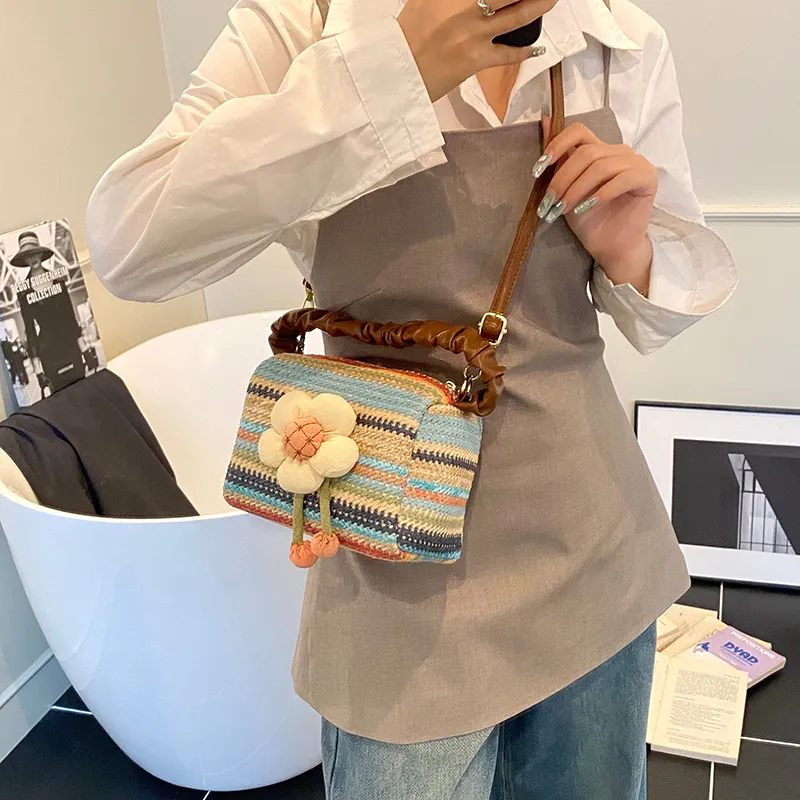 FCTOSSR PU Crossbody Bag, Handbag Women's White/Khaki/Multicolor-11