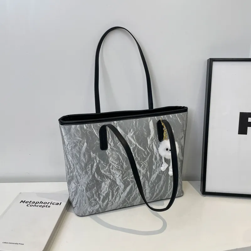 FCTOSSR PU Shoulder Bag Women's White/Black/Silver/Pink-12