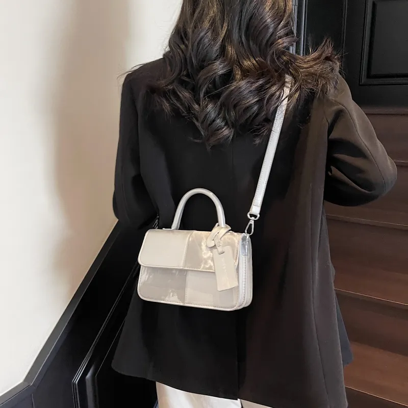 FCTOSSR PU Handbag Women's White/Silver/Black-8