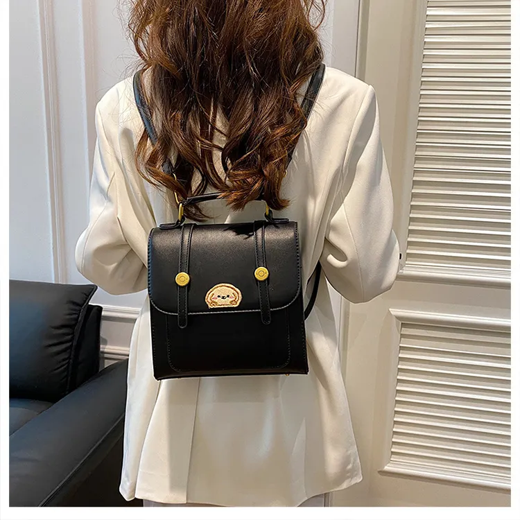 FCTOSSR PU Backpack Women's Black/Khaki/Coffee/White-3