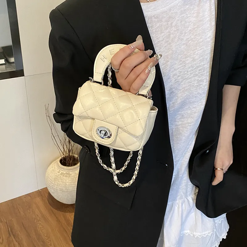 FCTOSSR PU One Shoulder Handbag Women's White/Beige/Black/Pink/Silver-3