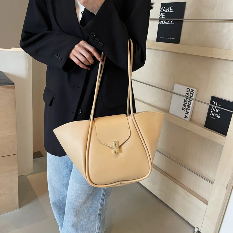 FCTOSSR PU Shoulder Bag Women's White/Black/Khaki/Coffee/Brown-13