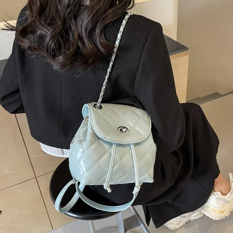 FCTOSSR PU Shoulder Bag Backpack Women's White/Silver/Black/Red-19