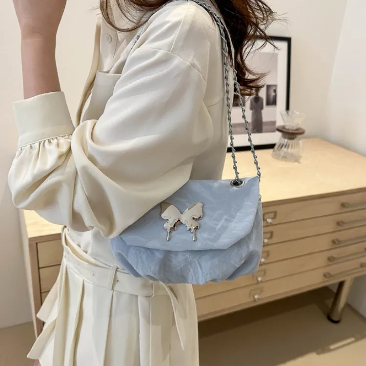 FCTOSSR PU Shoulder Bag Crossbody Bag Small Size Women's White/Silver/Black/Blue-18